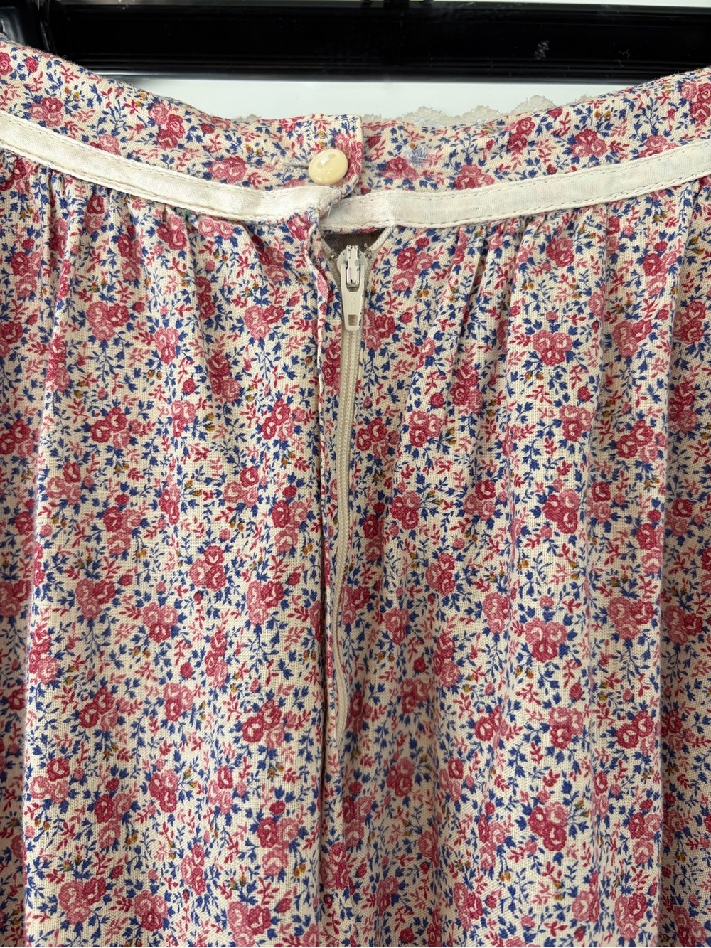 Vintage Gunne Sax Jessica McClintock Prairie Floral Skirt With Detachable Apron - Picture 4 of 11